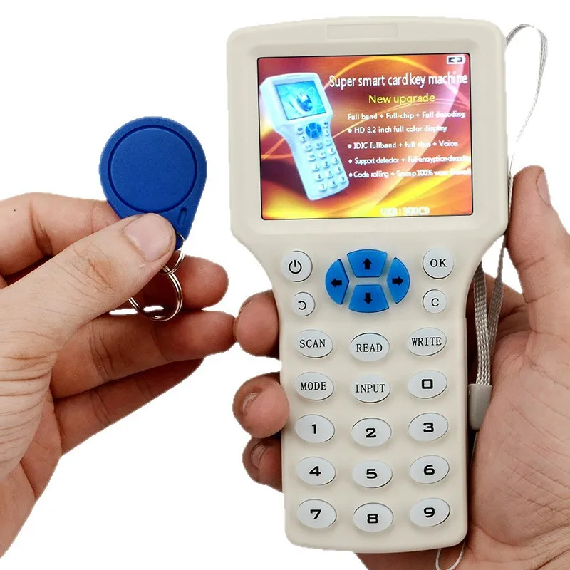 300CD RFID Reader Writer for Access Control IC/ID Card Copier, Elevator Key Duplicator, Encrypted NFC Smart Card Decoder