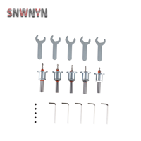5PCS 2.8/3/3.2/3.5/4mm Quick Change Woodworking Screw Drill Set Adjustable 8mm Shank Countersink Chamfer Tool