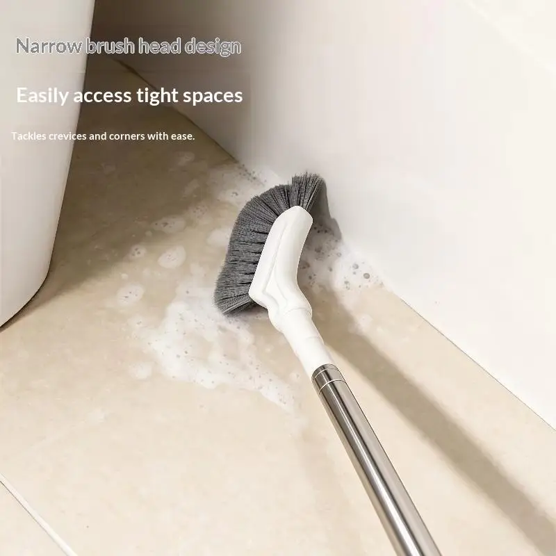 Easy to Clean Telescopic Cleaning Brush Long Handle Narrow Head for Bathroom Toilet Window Crevice Cleaning