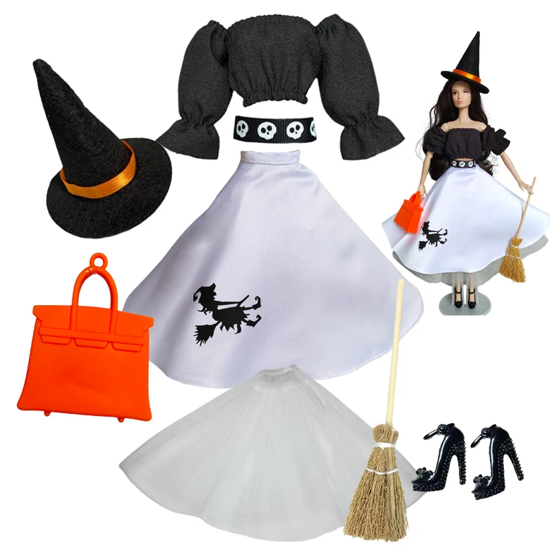 

1/6 Doll clothes Cosplay Various Halloween dress, cap belts Acessories Suit Outfits for 12inch BJD Doll 30cm Barbi Xinyi FR Doll