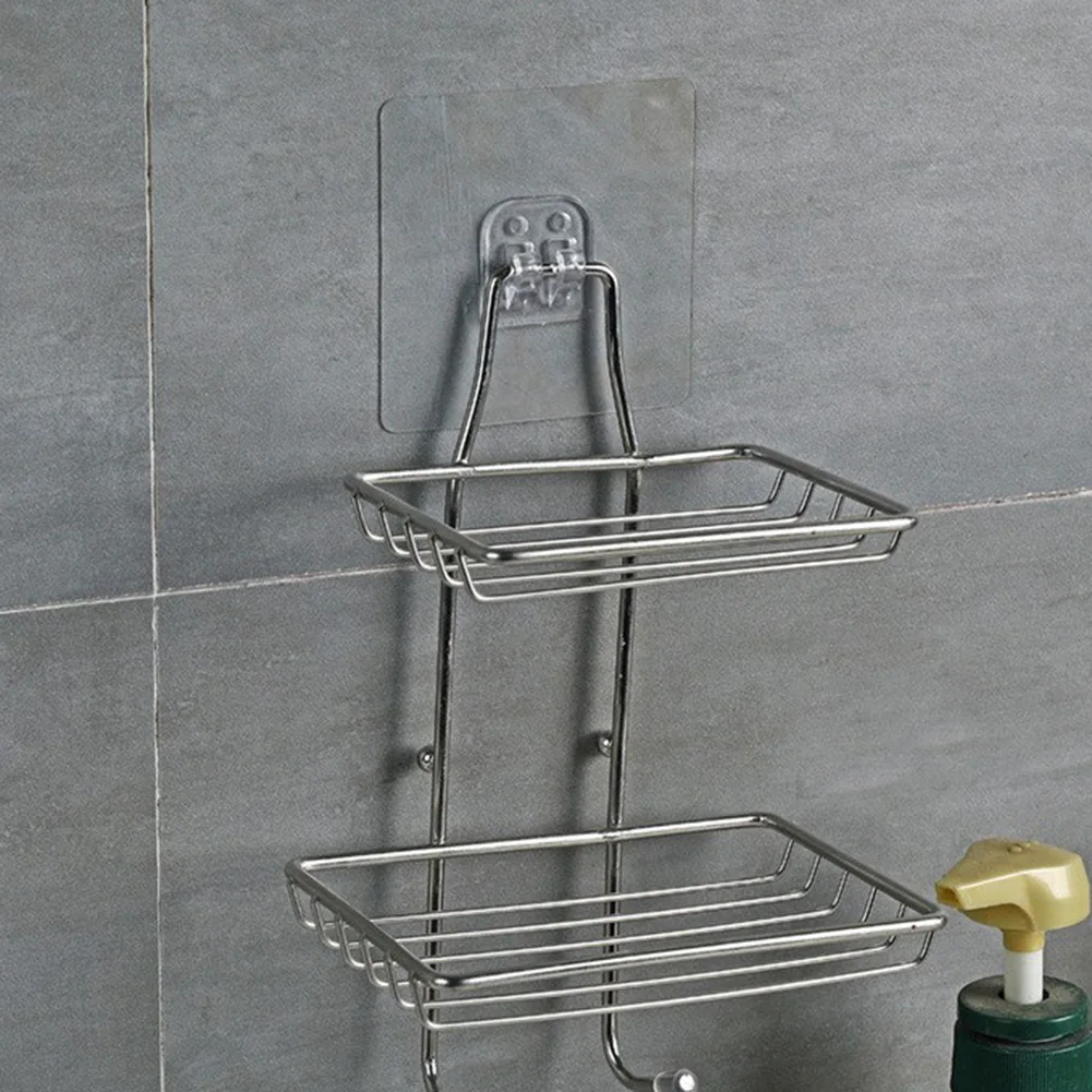 Shower Rack Adhesive Hook Replacement Strong Sticker Hook For Bathroom Corner Shelf Basket Soap Dish No Drilling Organizer