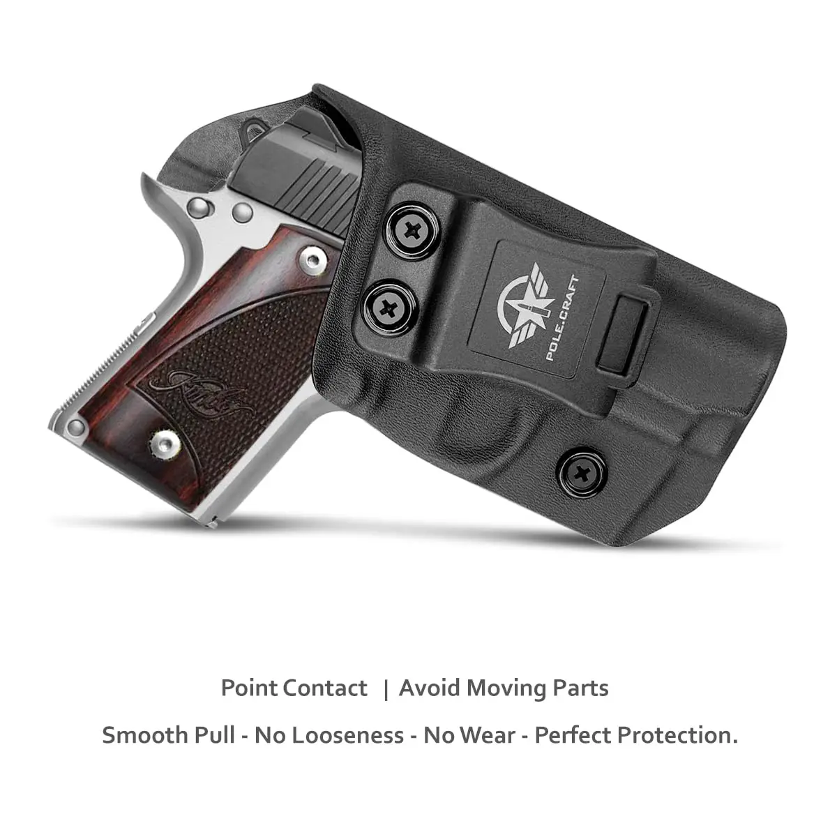 POLE.CRAFT Kimber Micro Holster IWB Kydex لحافظة Kimber Micro 9mm - حزام خصر داخلي مخفي - يمين