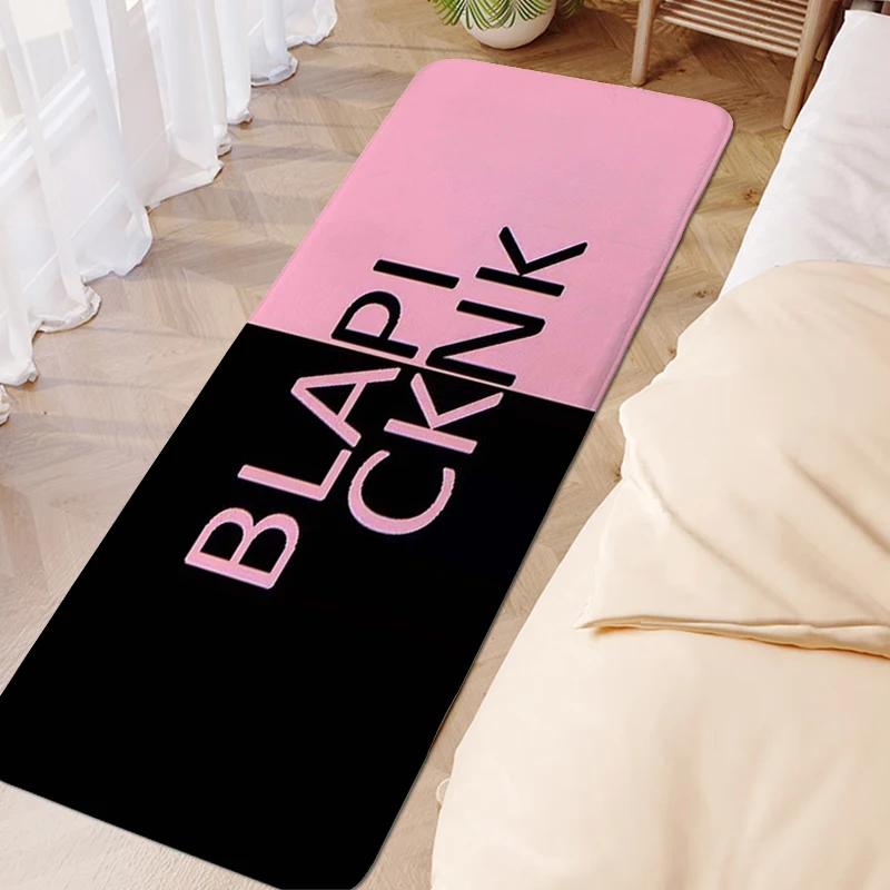 

Bath Rug A-Black Pinks Washable Non-slip Kitchen Mats Outdoor Entrance Doormat Carpet for Bed Room Floor Carpets for Living Room