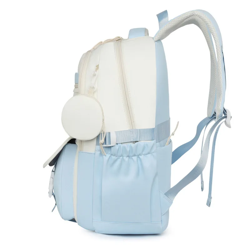 تقلل من عبء حقيبة الظهر ذات الألوان المتباينة الخفيفة المقاومة للماء من قماش النايلون بسعة كبيرة حقيبة ظهر للسفر للسيدات