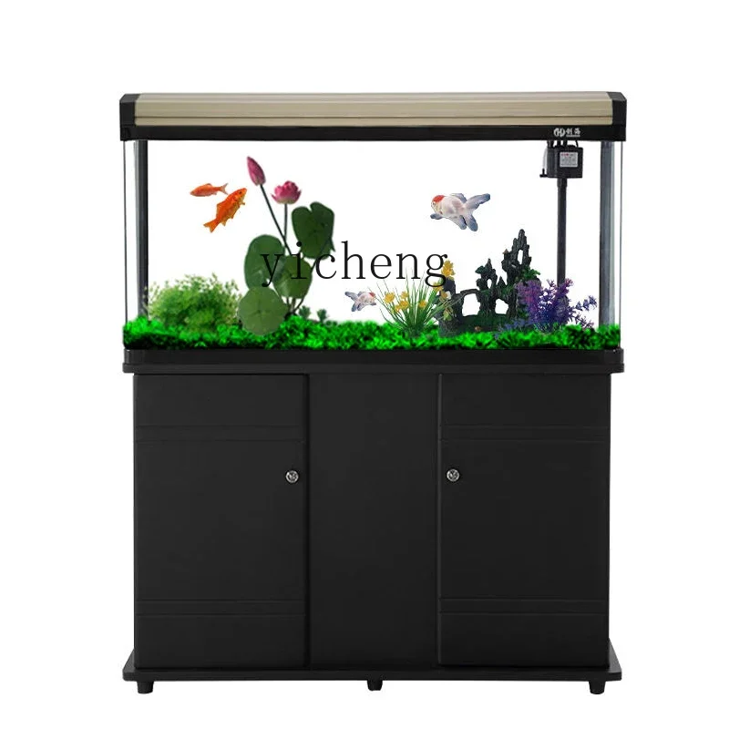 

ZC small and medium-sized fish tank aquarium large living room home intelligent ecological water-free glass goldfish tank