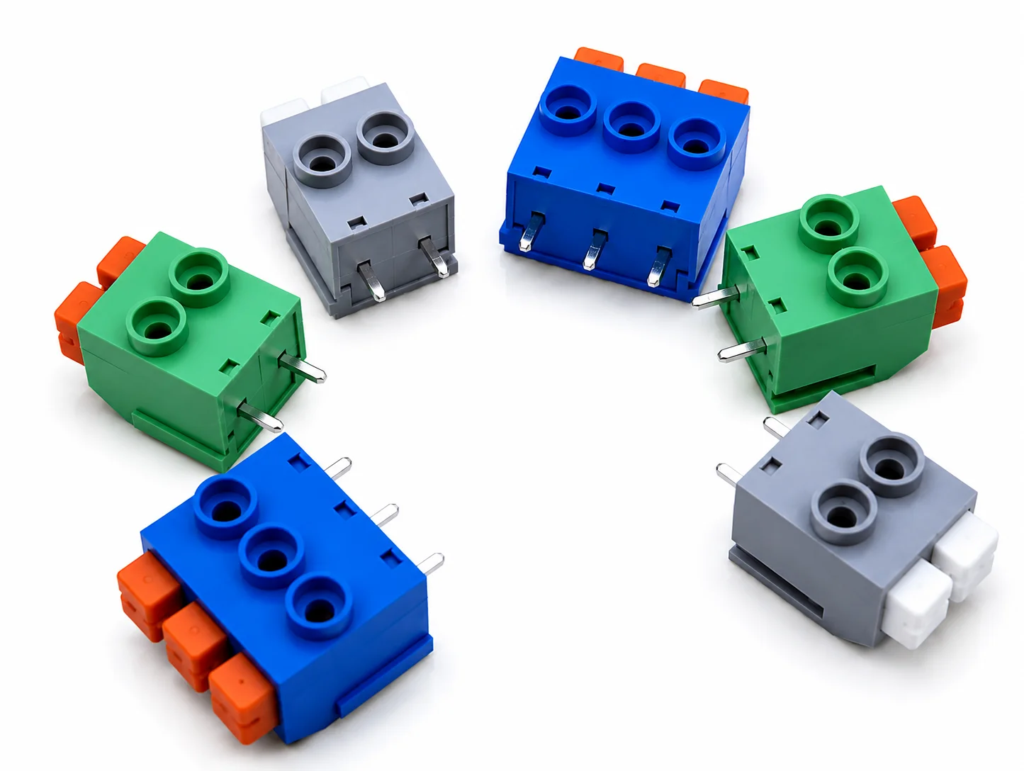 Free shipping 50PCS spring terminalblock 5.0MM HY5.0 screwless connector DG390 DA270 2P 3P combine