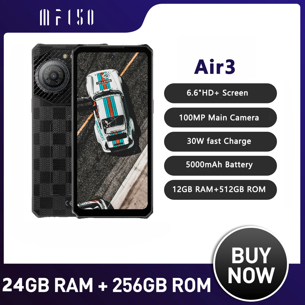 IIIF150 Air3 Rugged Smartphone Android 14 Helio G96 6.6Inch 12GB+512GB 100MP 5500mAh 30W Fast Charge 20MP Night Vision Cellphone