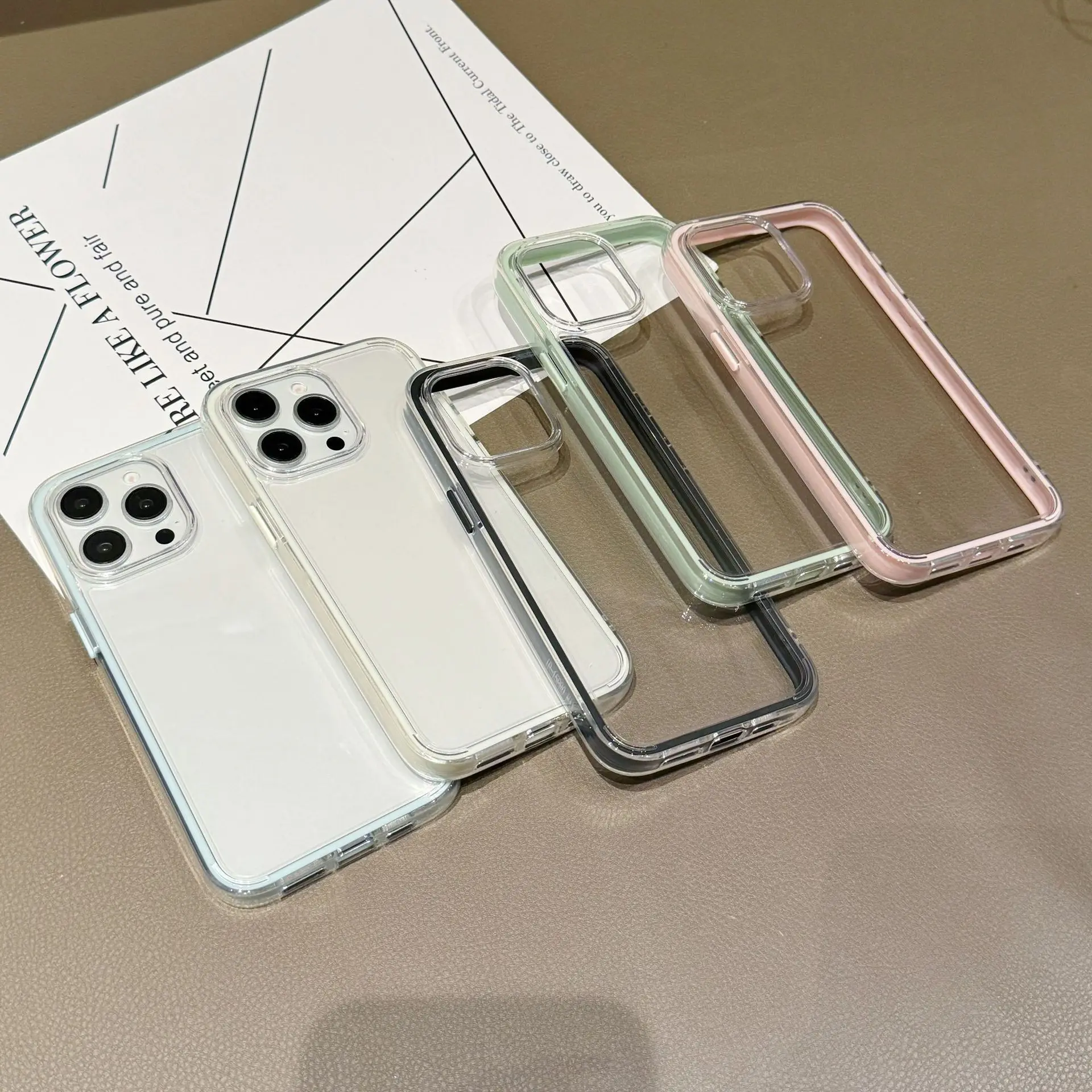 Hülle für iPhone 17 Pro Transparentes Acryl Anti-Drop Drei-in-Eins, für 15 Schutzhülle – Detail 1