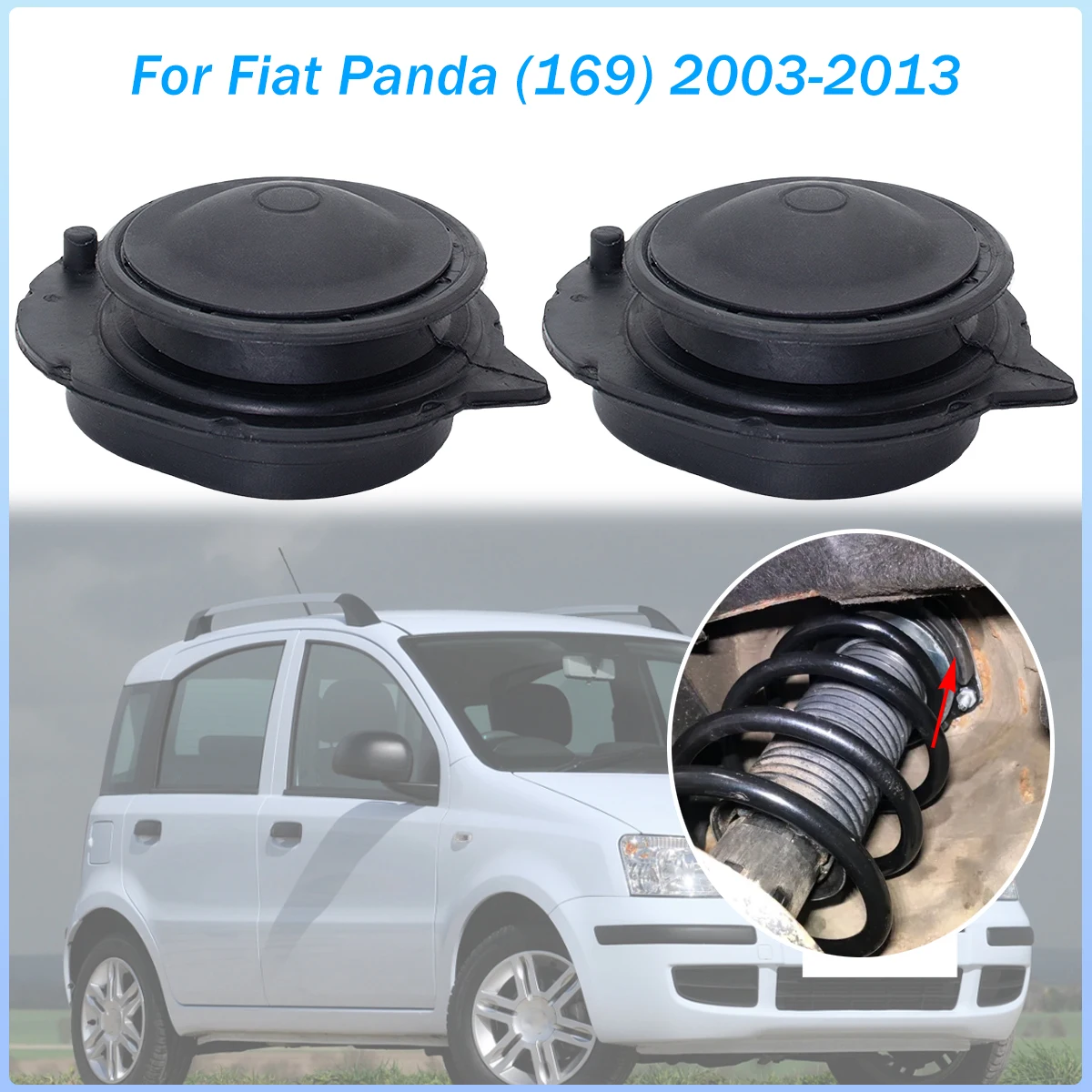 2 Sets Car Shock Absorber Front Strut Mounting Kits For Fiat Panda (169) 2003 - 2013 46746544 Rust-proof Replacement Accessories