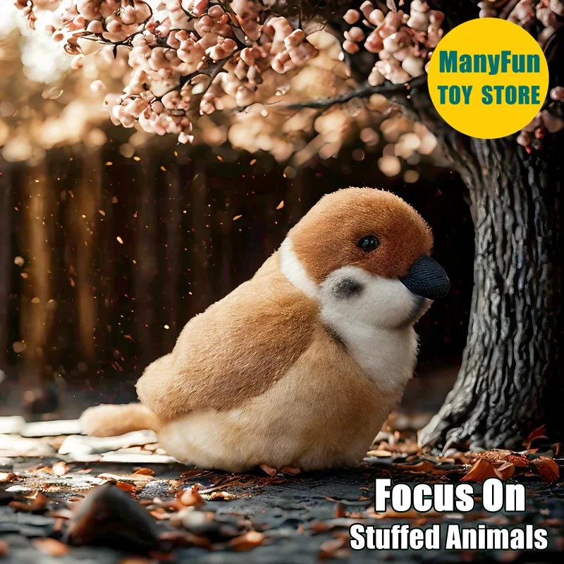 

Realistic Tree Sparrow Plushie Sparrow Plush Toy Lifelike Animals Simulation Stuffed Toy For Collectors