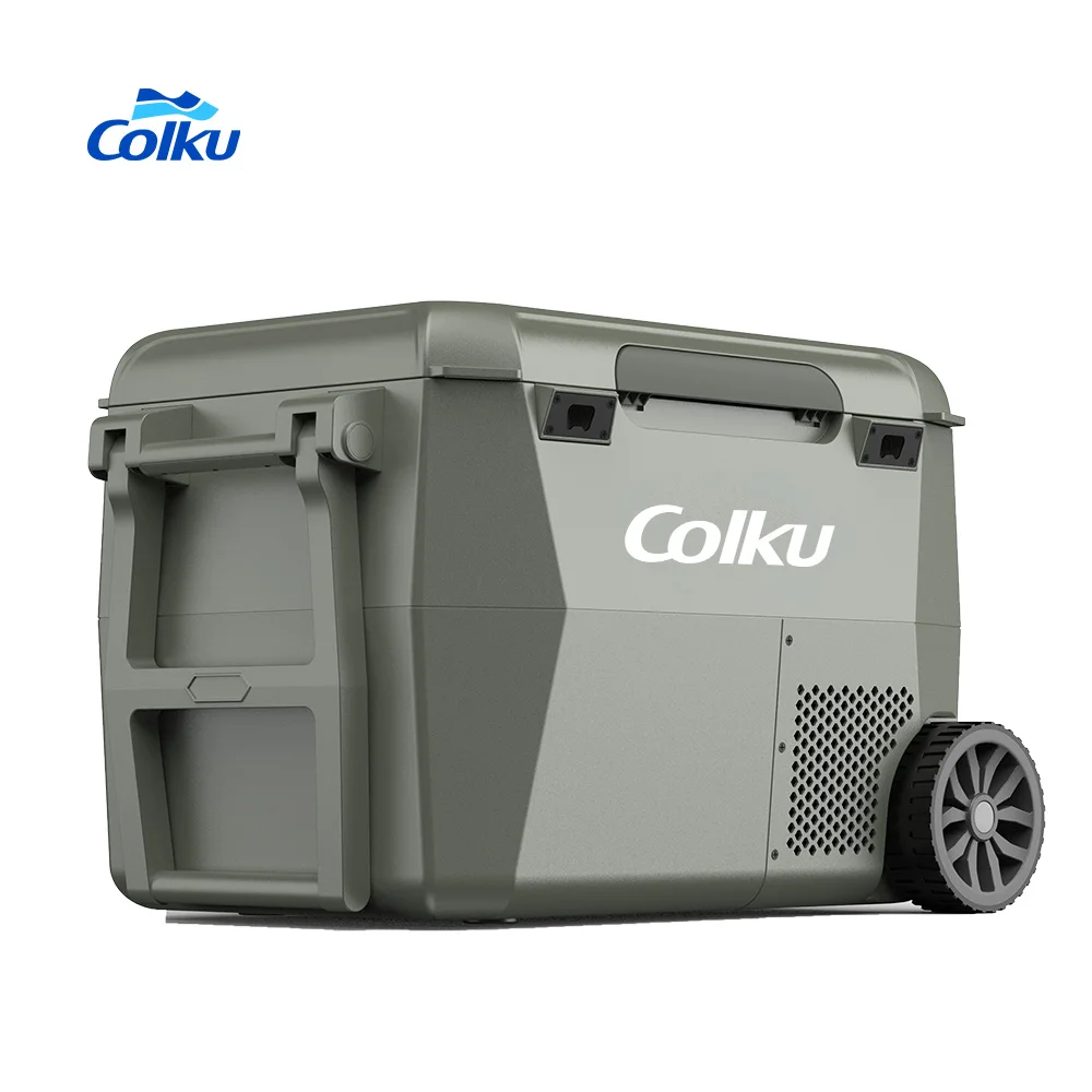 

Battery Powered 12V Portable Refrigerator 42L Car Freezer Camping Rv Truck Cooler Box With Pull Rod