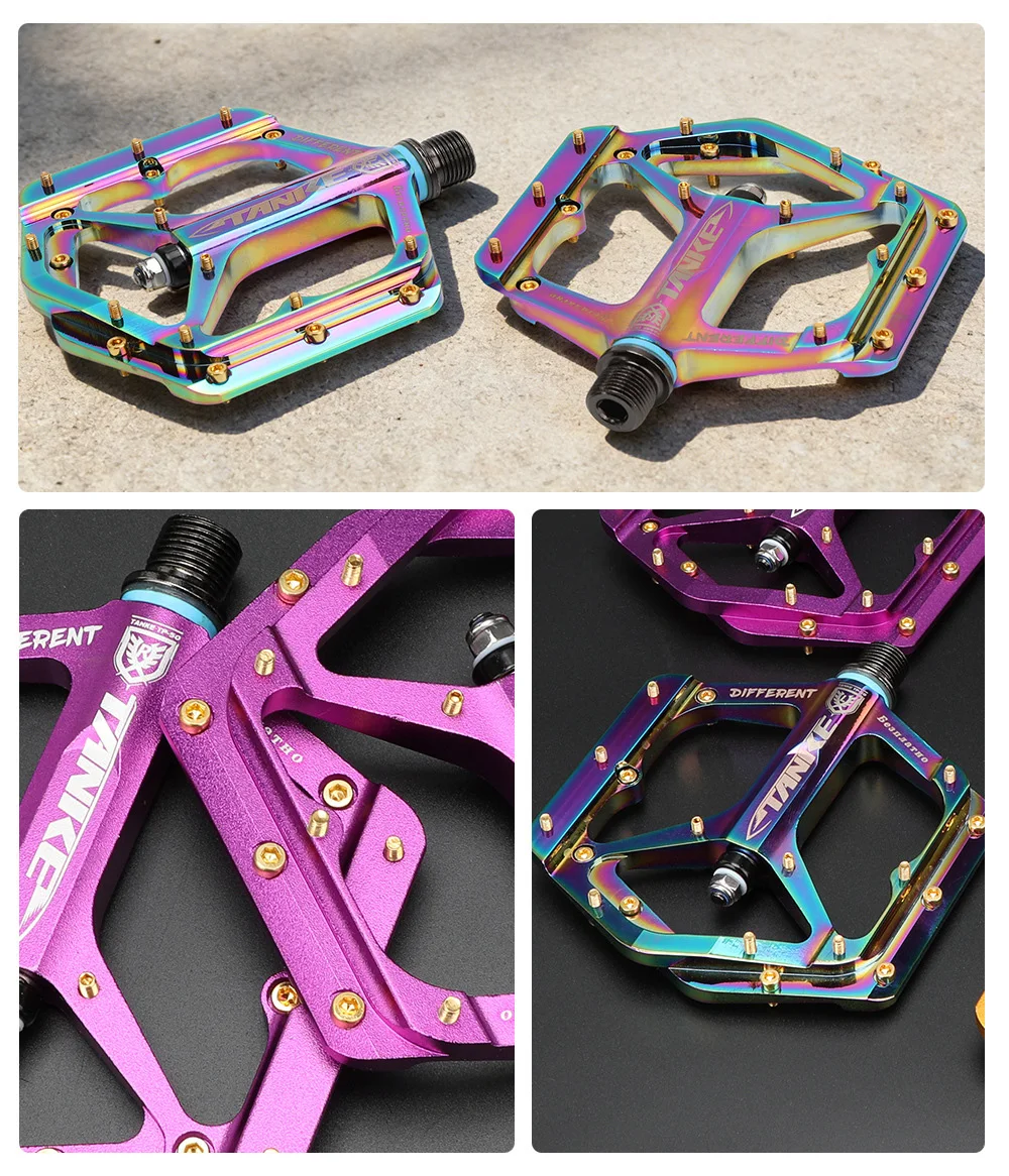 MTB Fahrradpedale mit 3 Lagern, Mountainbike-Pedale aus Aluminiumlegierung, rutschfest, superleicht, flache Plattform, Fahrradzubehör – Detail 7