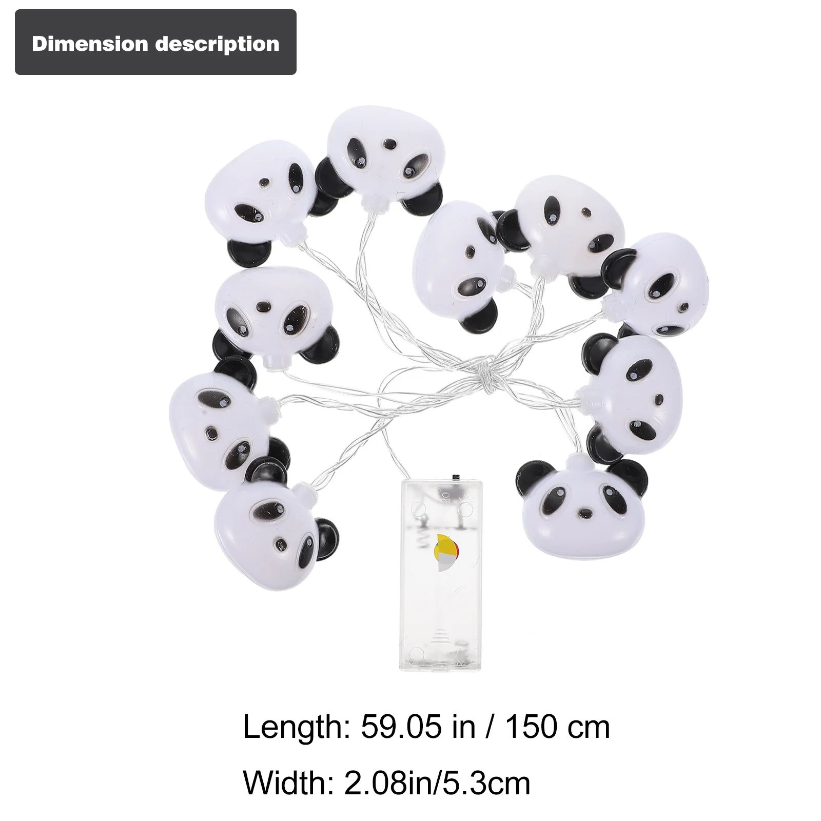 1Set Panda String Light LED Decorative Plastic LED Lamp Beads for Home Room Wedding Party Bedroom Holiday Lighting Ornament