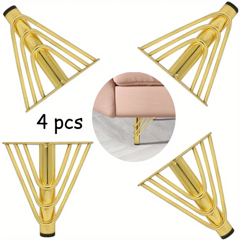 

4 шт. металлических ножек для мебели: для книжных шкафов, комодов, тумб, столов, шкафов, диванов. Сменные ножки для самостоятельной сборки.