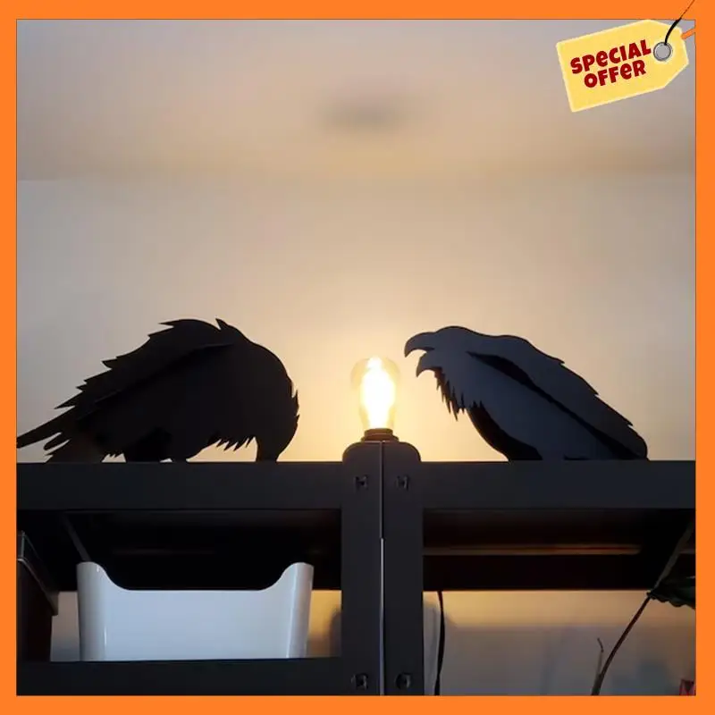 

AD08-2 Pcs Crow Garden Sculpture Crow Outdoor Garden Decoration Crow 3D Garden Sculpture Ornament