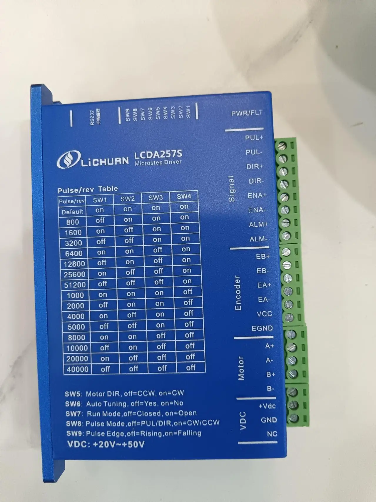 

LCDA257S two-phase closed-loop stepper driver