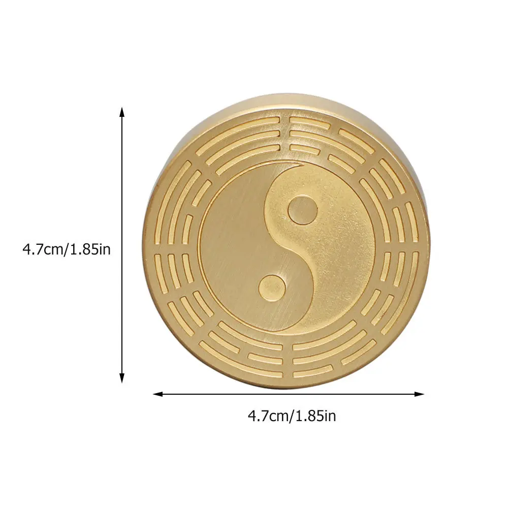 ثقالة الورق النحاسية المستديرة ذات السطح المصقول الناعم ثقالة الورق لسطح المكتب مستلزمات الخط الصيني #1