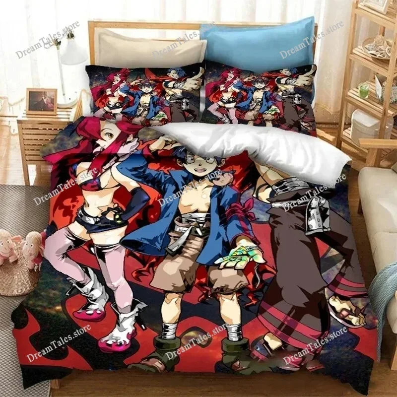 

Anime Tengen Toppa Gurren Lagann Kamina Bedding Set Boys Girls Twin Queen Size Duvet Cover Pillowcase Bed Boys Adult741