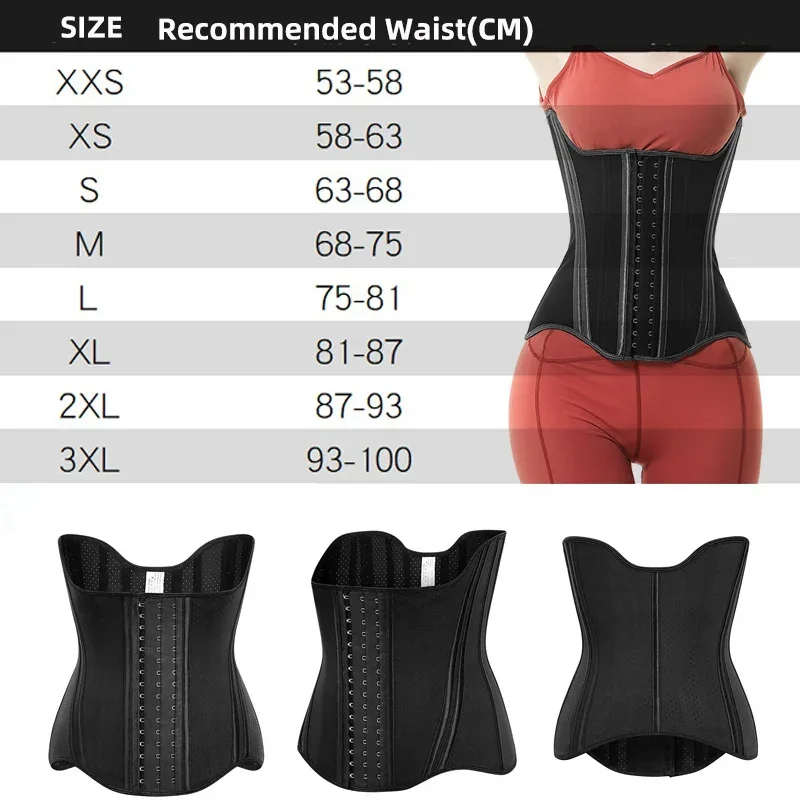 19 Steel Bones Latex Waist Trainer Belt Body Shaper Long Torso Corset Shapewear Women Fajas Waist Cincher Slimming Tummy Control