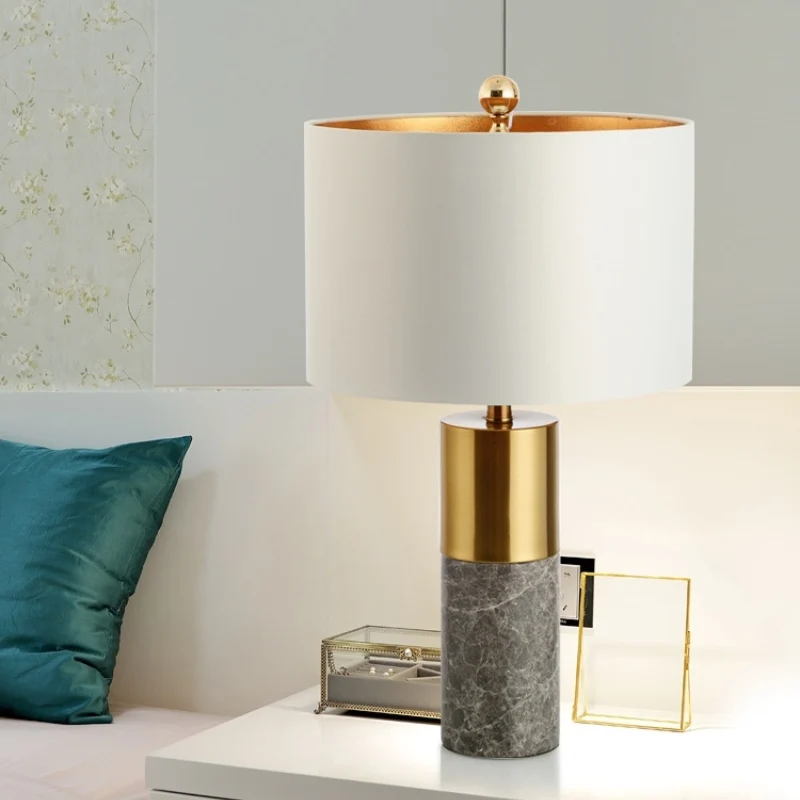 Modern Marble Table Lamp LED Light Luxury Creative Design Decoration Home Bedroom Living Room