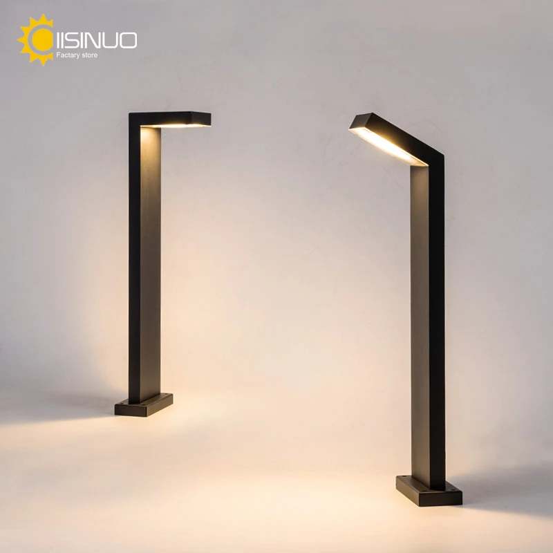 Op Zonne-Energie Aangedreven Padlamp 60Cm Aluminium Ip65 Waterdichte Landschapsverlichting Voor Tuin Gazon Patio Oprit Trottoirs Loopbrug Tuin