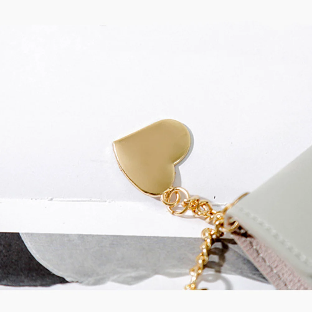 

Tassel Pendant Wallet Small Solid Color Pu Coin Purse Snap Closure Portable For Women Daily Use School Shopping Travel