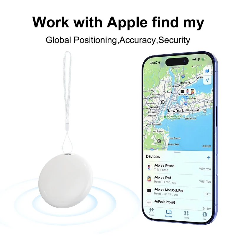 Compact Portable Global Positioning Anti‑lost Tracking Tag For Daily Belongings Keychain Travel Luggage Bag Pet Locating