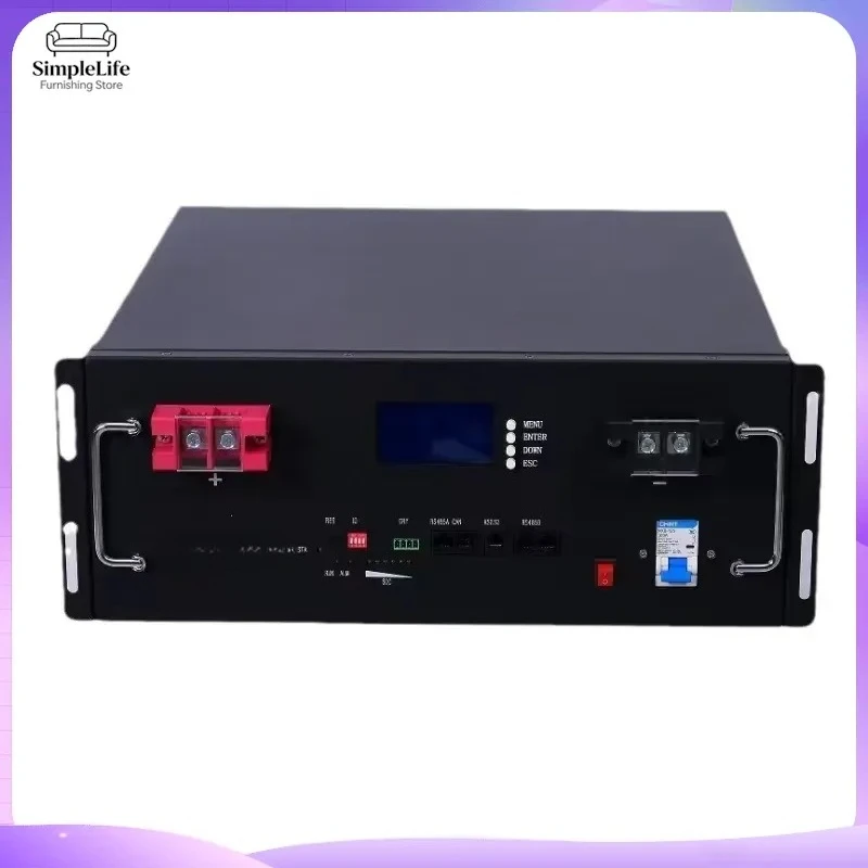 48V 100Ah 150Ah 200Ah LiFePO4 Battery Pack 53.2V Lithium Ion Solar Energy Storage System for Home Off Grid Power Wall