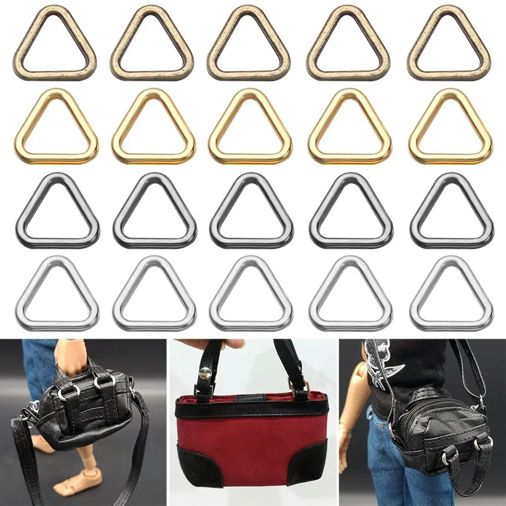 20pcs Newest Tri-glide Mini Ultra-small Square/Triangle Buttons Luggage Hardware Diy Dolls Bag  Bag Buckle