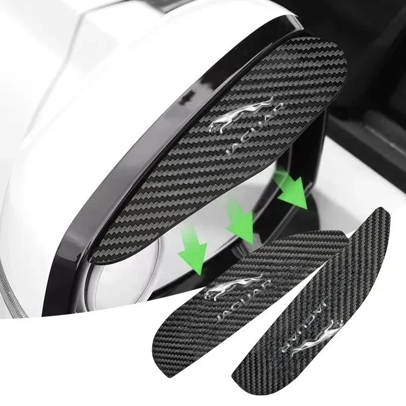 Car Anti-glare RearviewUniversal  Rain Eyebrow Carbon Fiber  For Jaguar XF XJ XE S-Type F-Type X-Type F-Pa