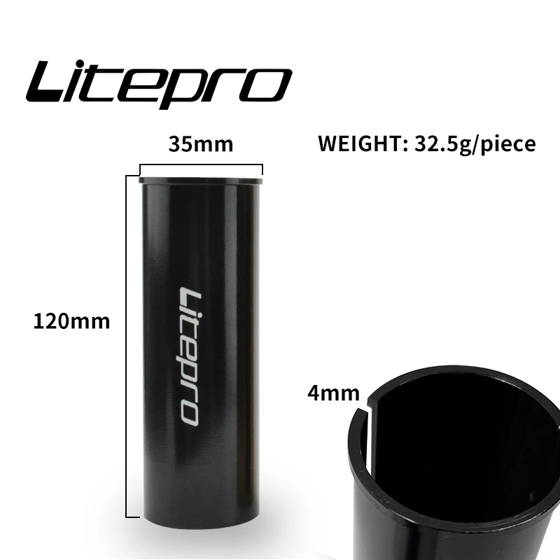 Litepro Folding Bicycle Aluminum Alloy Seat Tube Protective Sleeve Shim Bushing 33.9mm Seatpost Protector Cover