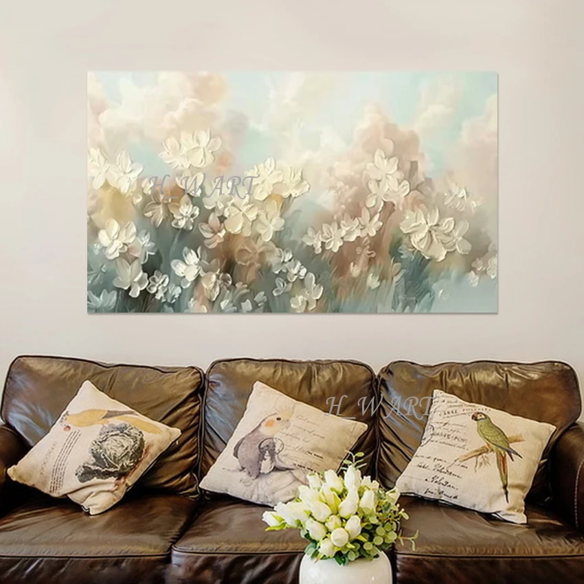 

Вражения Красивая ручная работа Природный пейзаж Картина, Кветы большого размера Абстрактный дизайн Художественная стена, Безрамная, Картина на холсте