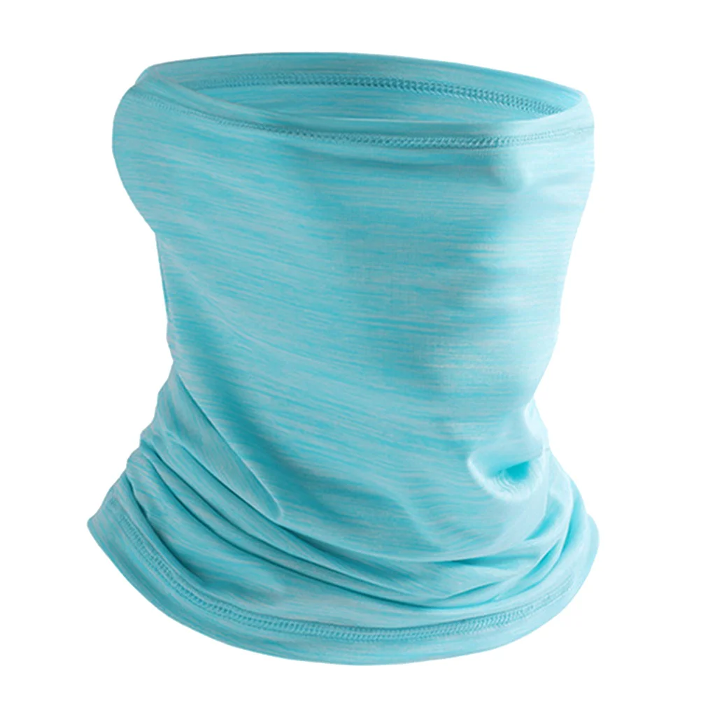 

Blue Ice Silk Outdoor Scarf Face Mask Breathable Elastic Sports Neck Gaiter for Cycling Hiking Fishing Windproof Cover