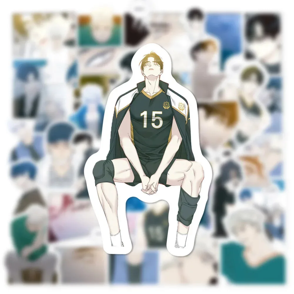 58Pcs Anime Handsome Characters Graffiti Stickers Action Figure Decorative Decals for Laptop Phone Case Skateboard DIY Adhesive