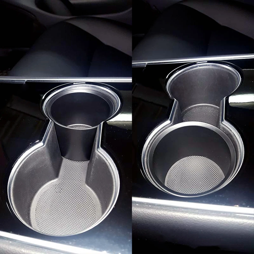 Water Cup Holder Adapter Center Console Cup Holder Limiter for Tesla Model 3 Model Y Abs Anti-bump Anti-sprinkling model three