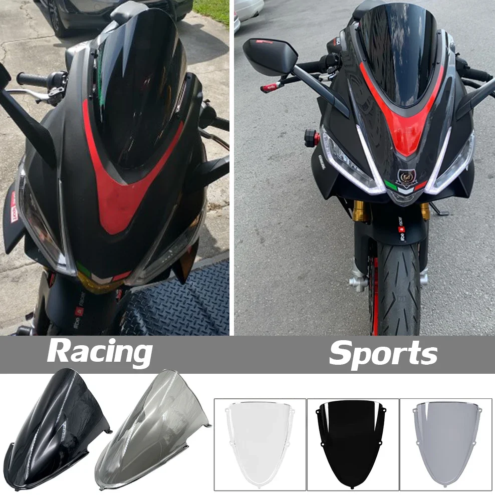 

RS660 Windscreen Windshield Wind Deflector For Aprilia RS 660 2020 2021 2022 Motorcycle Accessories Double Bubble Racing Screen