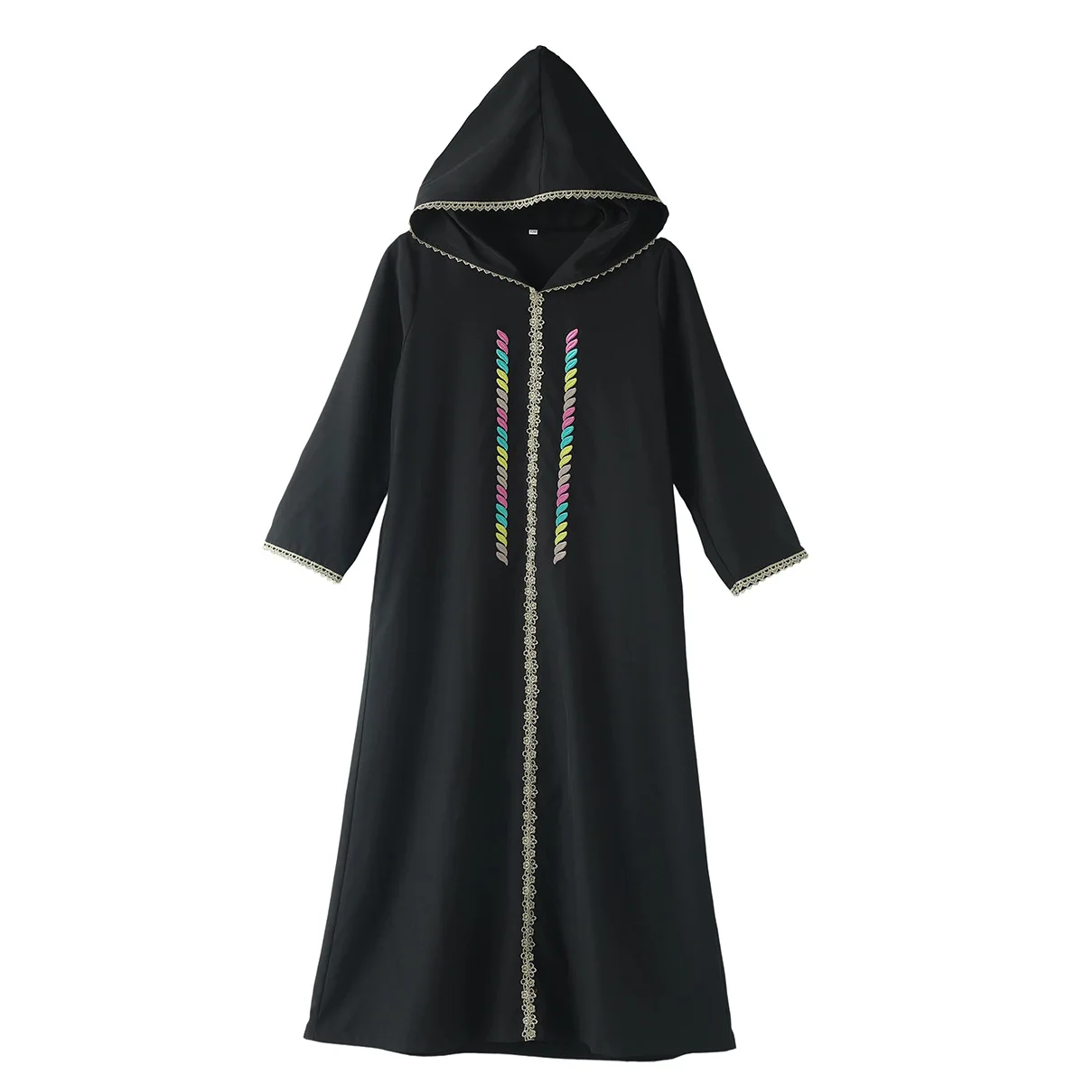 Eid Djellaba Mädchen Langes Kleid Mit Kapuze Abaya Muslimischen Stickerei Party Kleider Ramadan Kebaya Kaftan Marocain Robe Islam Jalabiya
