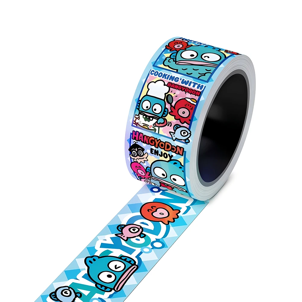 

5Meters/Roll Sanrio Cartoon Ugly Fish Hanton Laser Tape Cute Anime Stickers Notebook Suitcase Room Decoration PVC Graffiti Decal