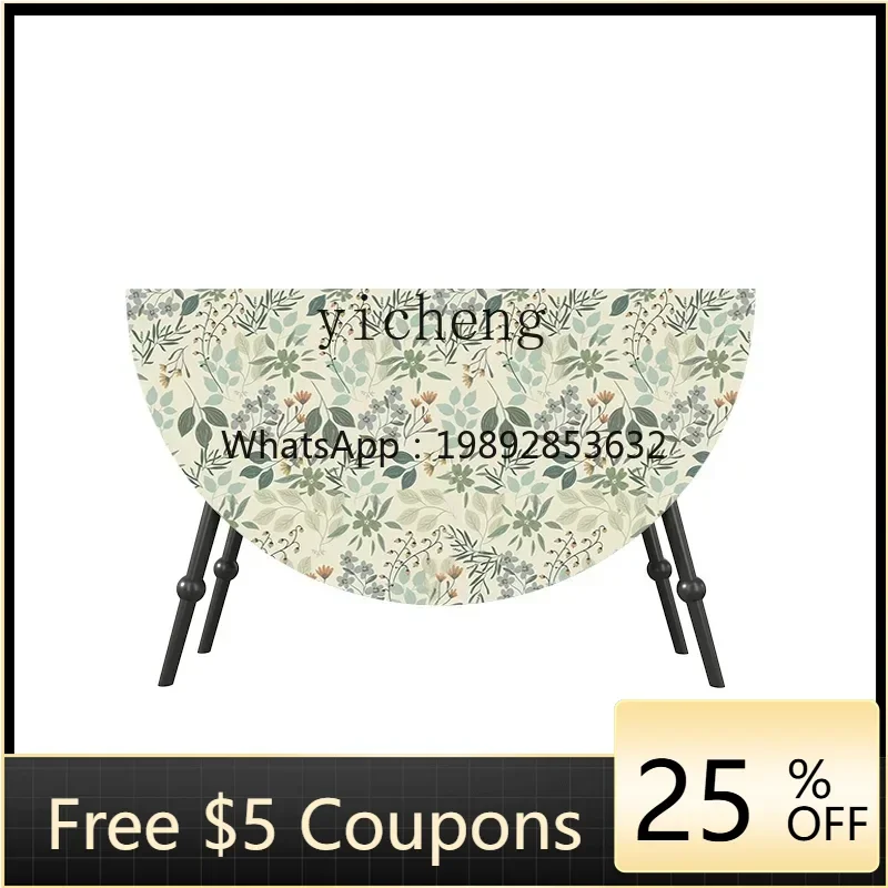 

BB Nordic Cream Style Round Entrance Cabinet Living Room Aisle Storage Free Installation Storage Side Cabinet