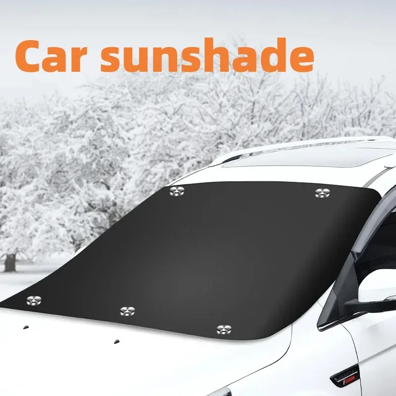 Car Magnetic Snow Shield Winter Front Windshield Cover Anti-frost Sun Protection Half Car Cover Insulated sunshade image 2