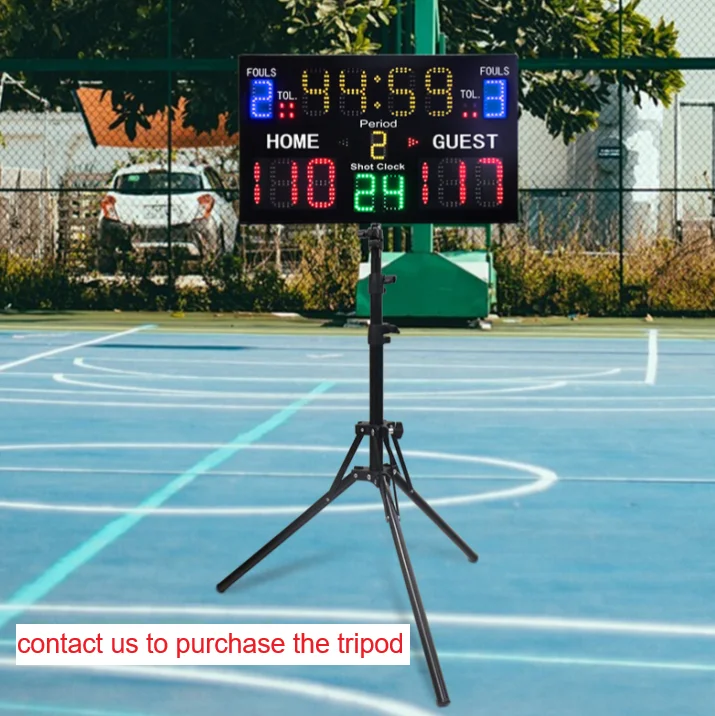 Portable Wireless Remote Console Control LED Digital Scoreboard, Electronic Scoring Display for Basketball Games view 5