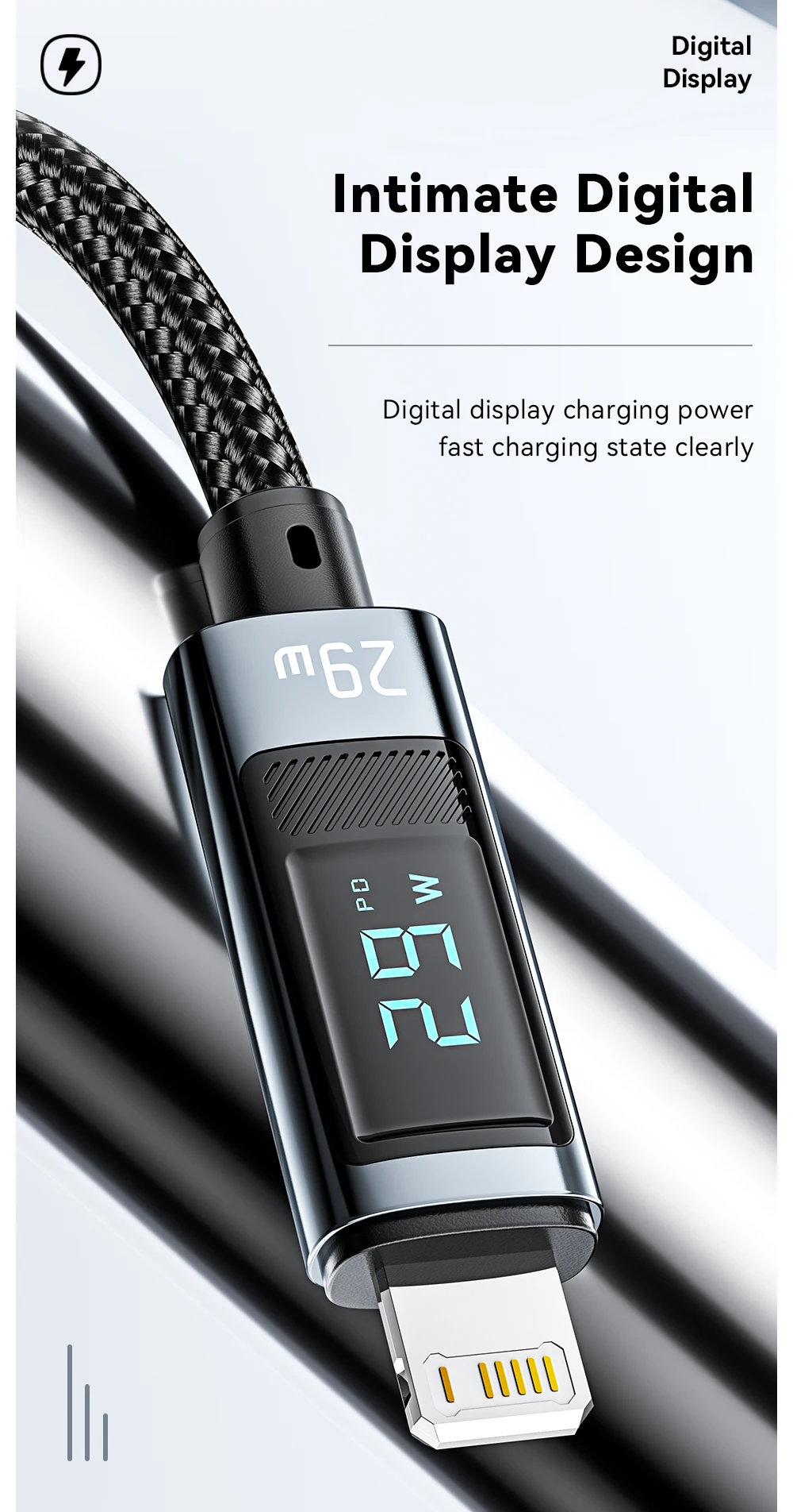 Essager USB Type C Cable for iPhone 14 13 12 11 Pro Max PD 29W Fast Charging Wire for iPhone Charger Cable Digital Display Cable