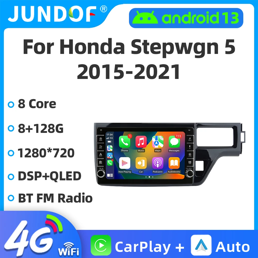 

For Honda Stepwgn 5 2015-2021 Right hand driver Car Radio Stereo Multimedia Player 5G GPS Navigation High-performance CPU 2din