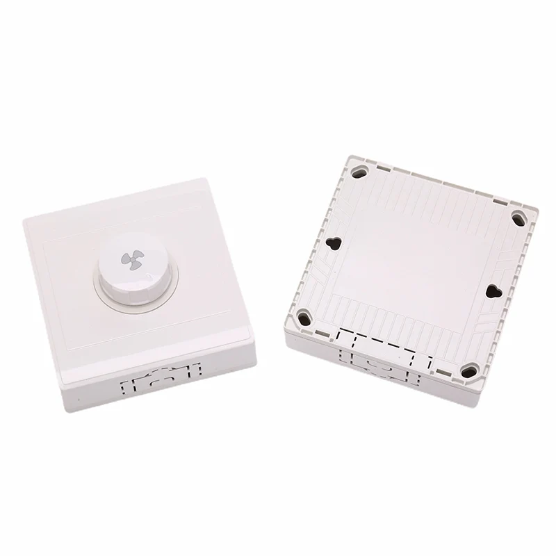 1pc 86 White AC220V 10A Plastic Ceiling Fan Solid Controller Wall Switch Is Suitable For Adjusting The Speed Of