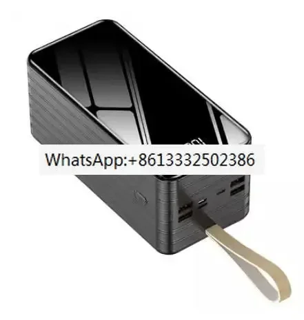 

Power Bank 100000 mAh с кабелем Портативный мобильный фонарик со светодиодным цифровым дисплеем Зарядное устройство Powerbank для смартфона