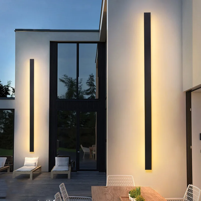 

Modern Outdoor LED Wall Lights Simple Black Color Wall Lamp For Aisle Porch Balcony Bedroom Living Room Home Indoor Decor Lamps