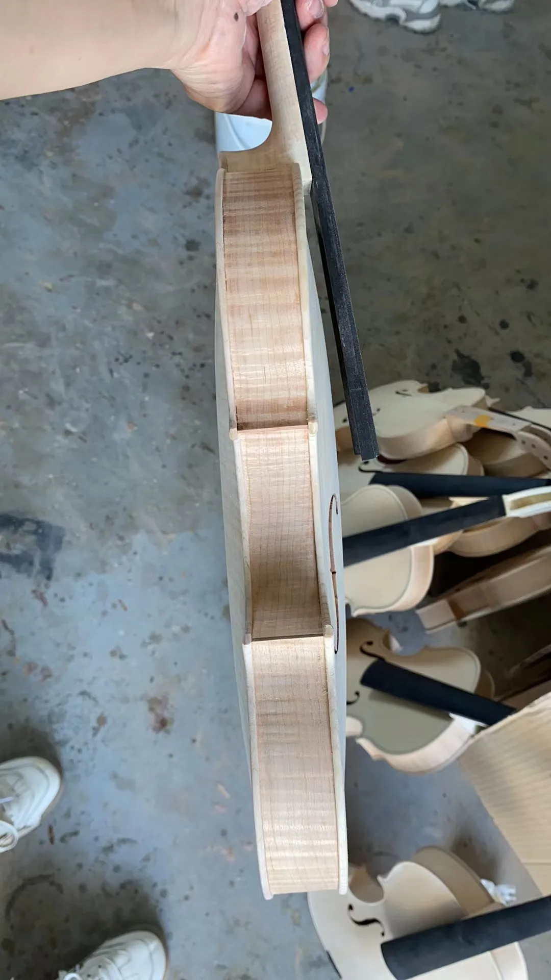 hand Maple white embryo violin unfinished maple wood violin 4/4 3/4 solid wood white violino With ebony fingerboard