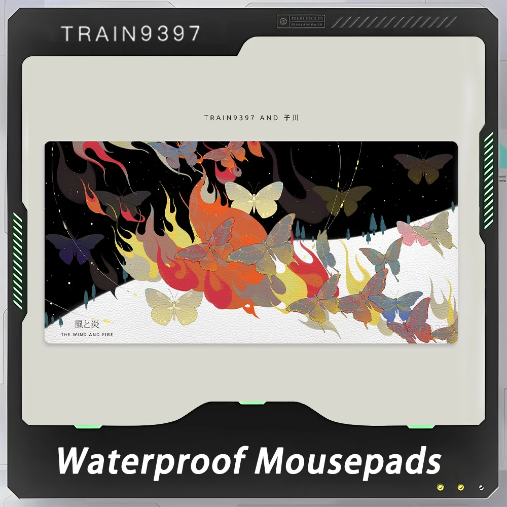 

Train9397 Mousepads Soft Leather Non-Slip Original Illustration 300x600mm Gaming Dirt Tolerance Mousepad Waterproof Office Gift