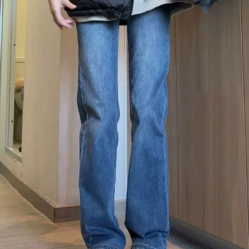 

Облегающие, эластичные, узкие брюки, прямого кроя, с завышенной талией, утягивающие, широкие брюки, темно-синие брюки на лето.