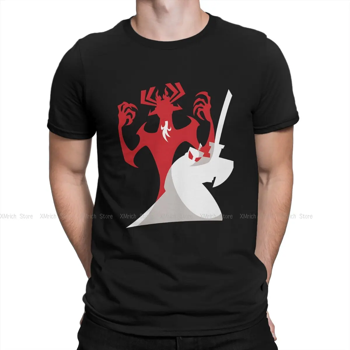 Samurai Jack Newest TShirt for Men The Rivals Round Collar Basic T Shirt Personalize Birthday Gifts Streetwear